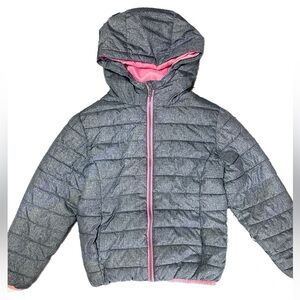 George Girls Grey Puffer Coat Size 7-8